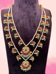 Premium jadav kundan two layer necklace